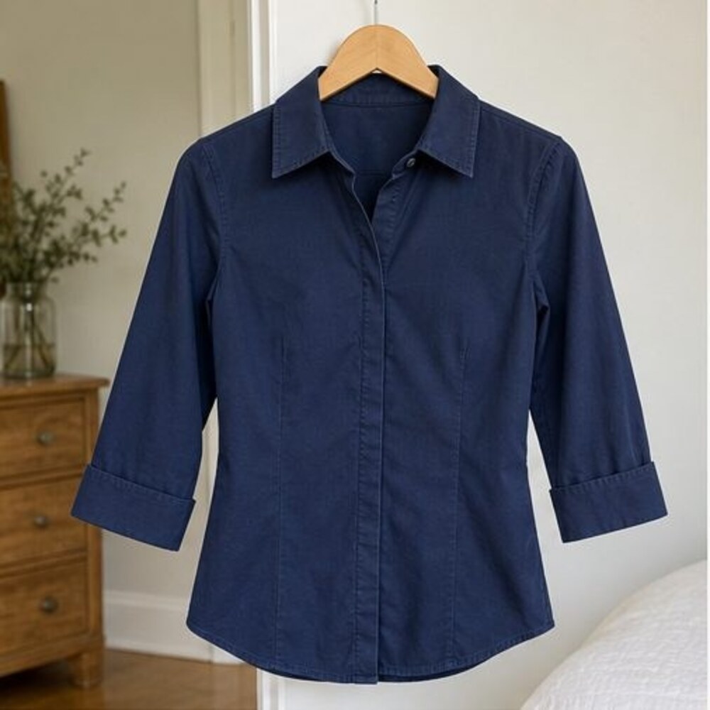 Teal Tie Neck Blouse